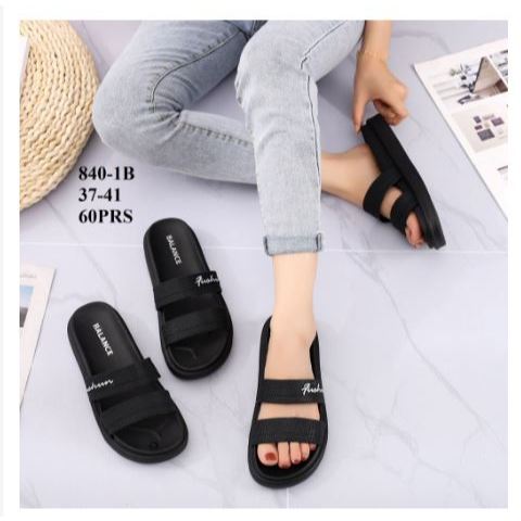 Sandal Selop Ban 2 Simple Karet 840/Ukuran 37/40 Trendy Wanita Sandal Tebal Full Karet Balance