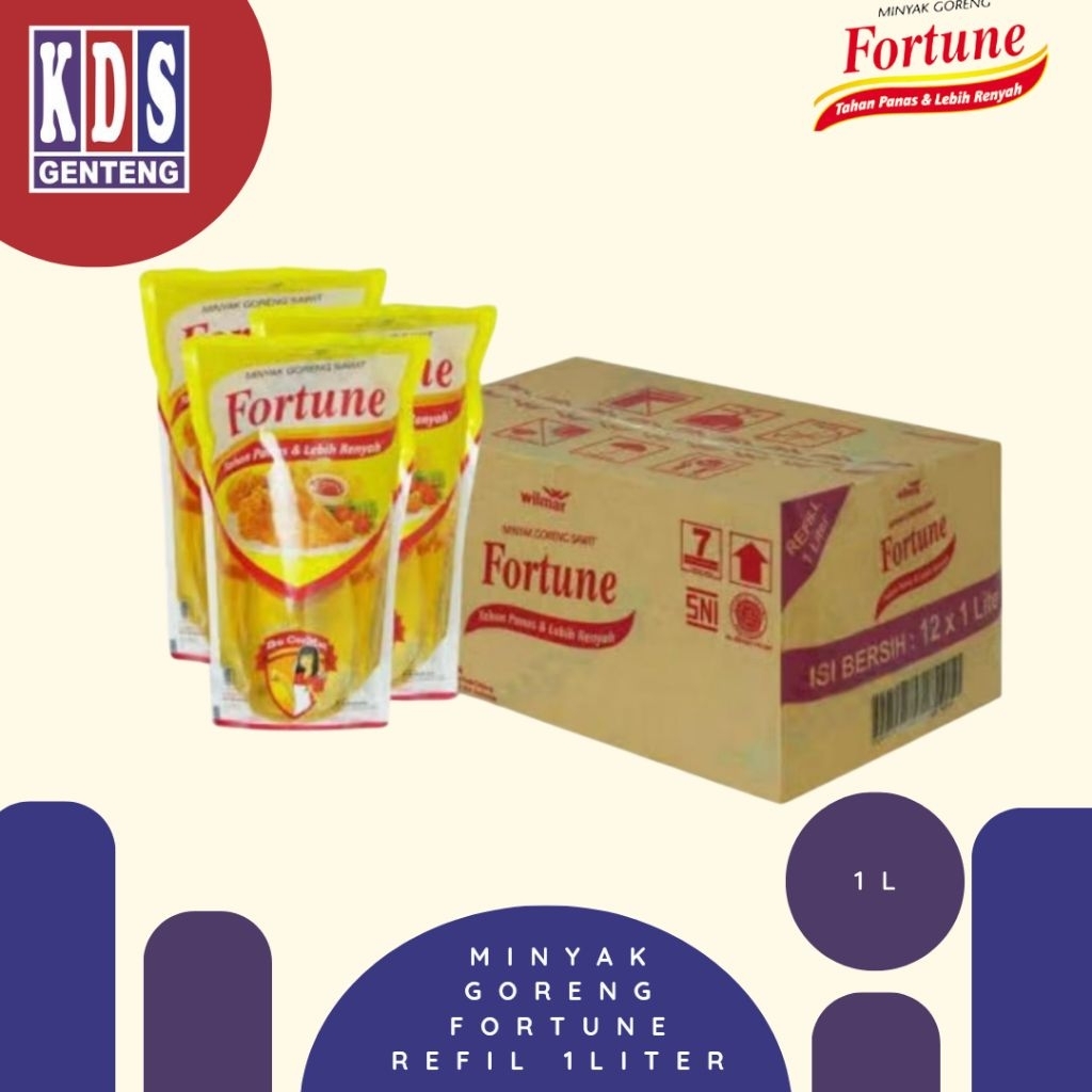 MINYAK GORENG FORTUNE 1L REFIL /DUS