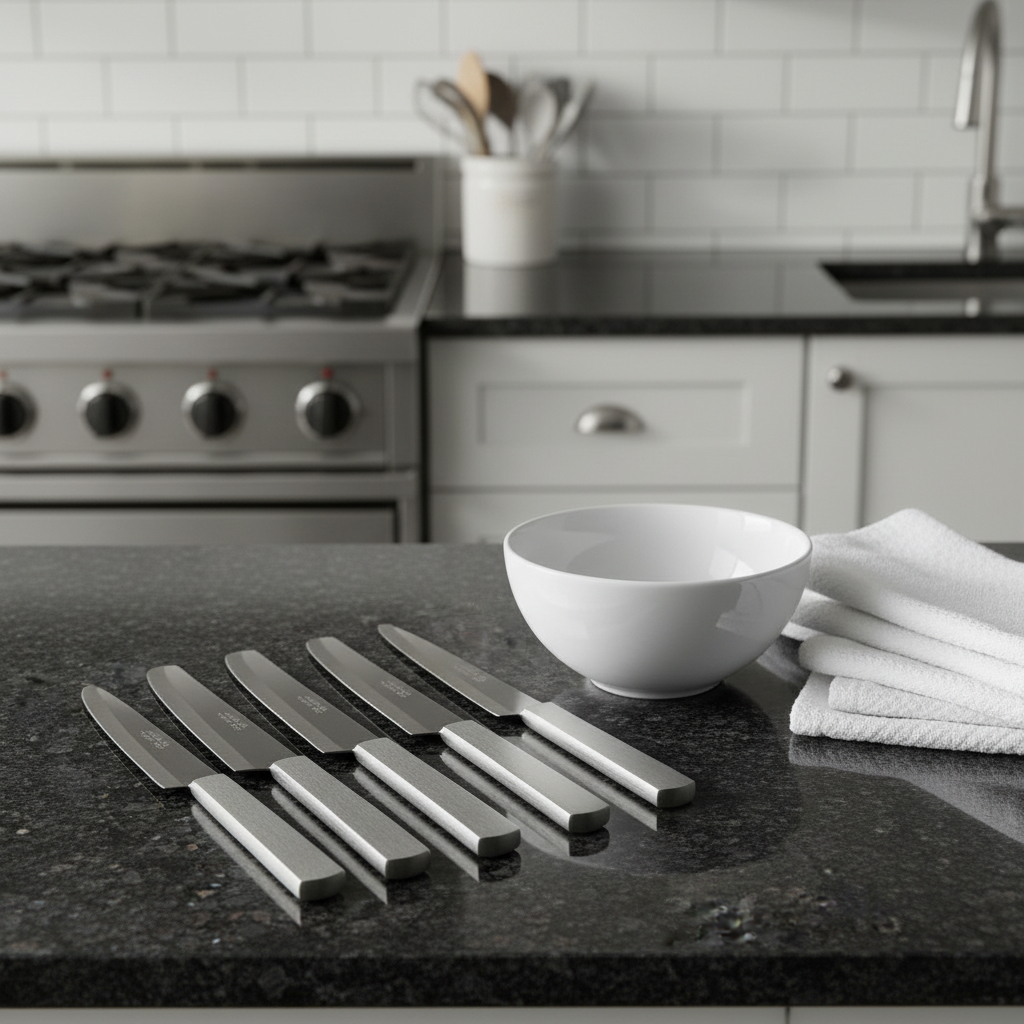 Set Pisau Dapur Stainless Steel 5 PCS 30 cm – Tajam, Kuat & Multifungsi