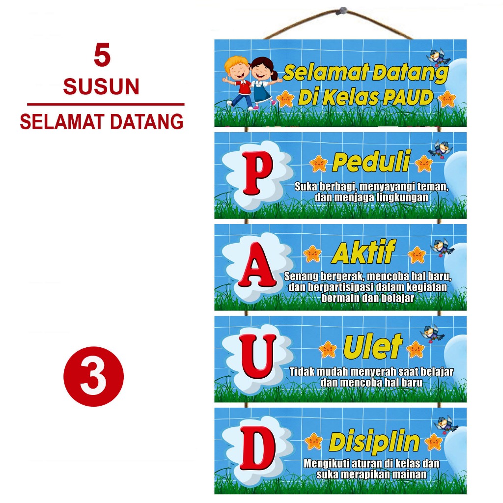 Hiasan Gantung Pintu Kelas Selamat Datang Di Kelas PAUD Dekorasi Pintu Kelas