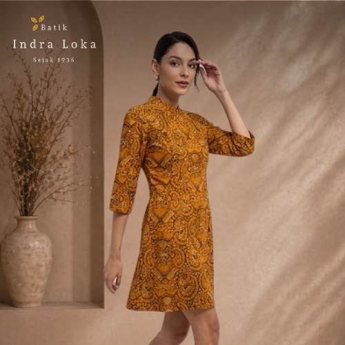 Batik Indra Loka - Dress Batik Wanita Soga