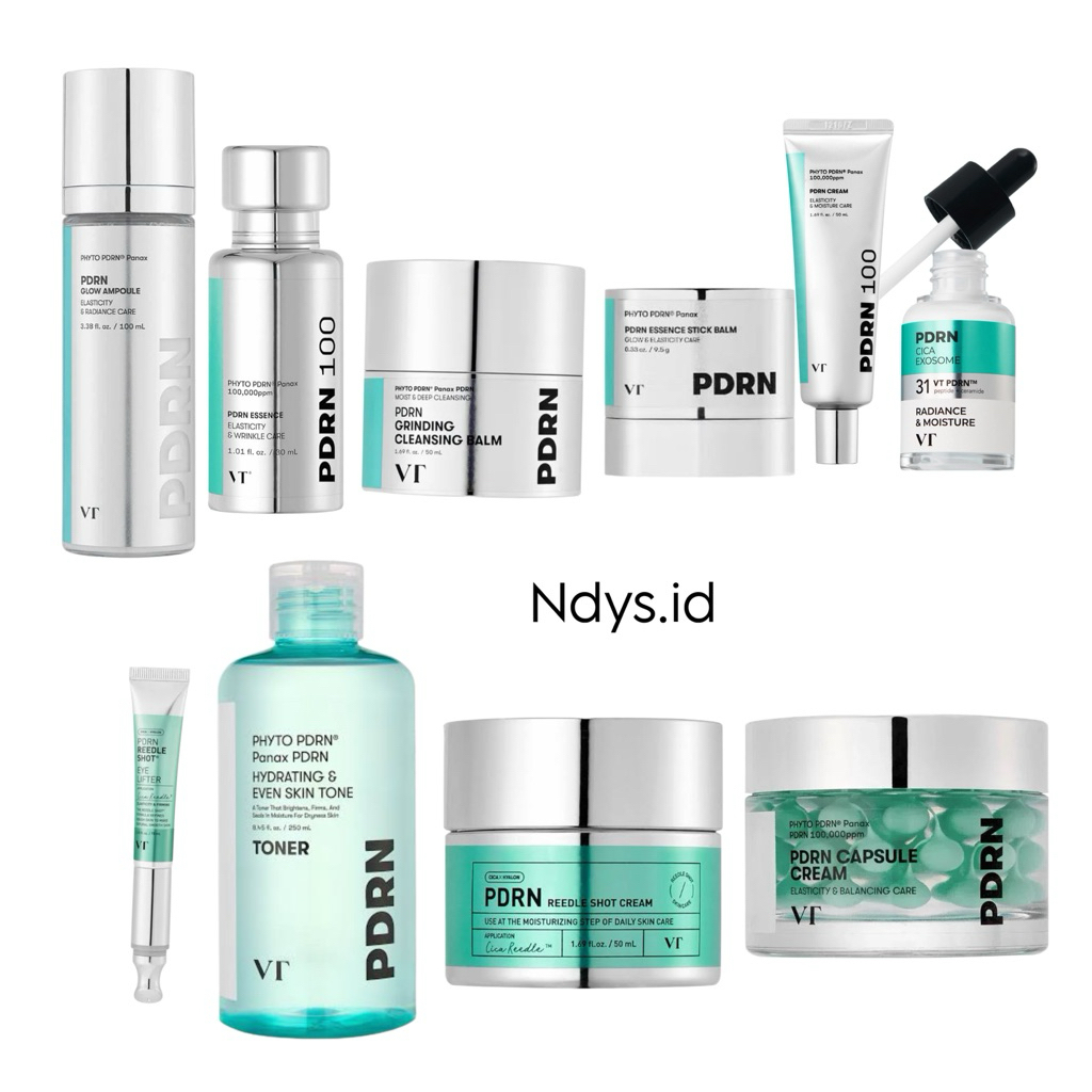 VT COSMETICS PDRN Essence  100 / PDRN Cream 100 - 30ml/ PDRN GLOW AMPOULE MIST/PDRN GRINDING CLEANSI