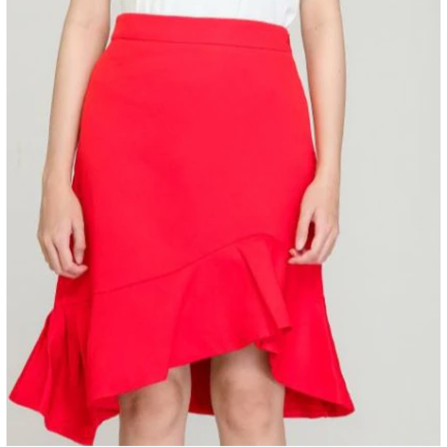 ROK MERAH RED SKIRT PREMIUM BAHAN BAGUS TEBAL LIMITED SISA WARNA MERAH Moscato - Kaleb Skirt - Bawah