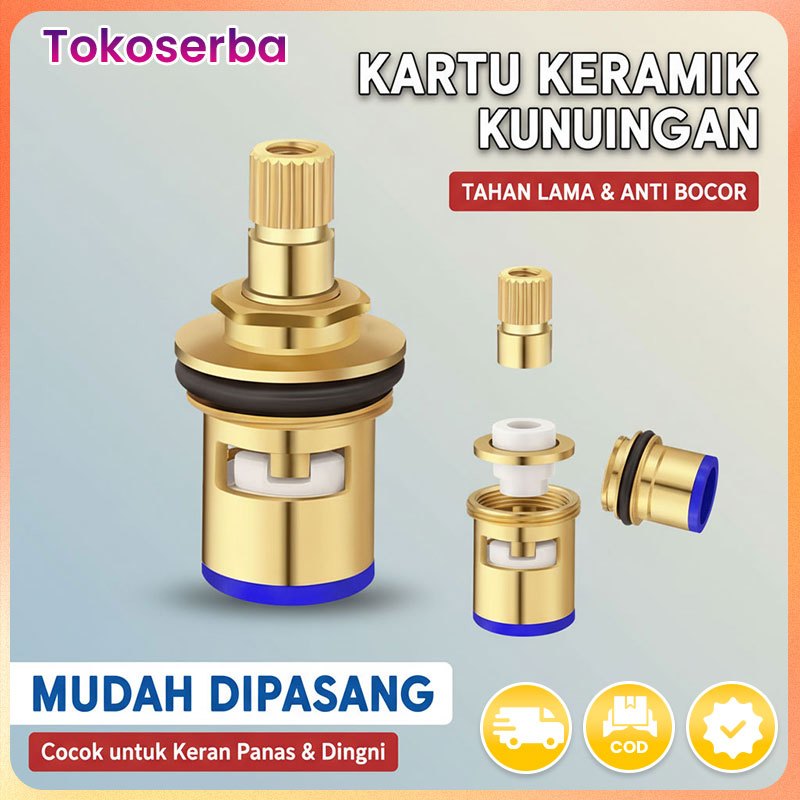 Keran air dengan inti katup kuningan, cocok untuk air panas dan dingin di dapur dan kamar mandi, aks