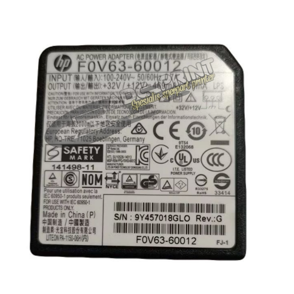 Power suplay Adaptor printer HP SMART TANK 500 515 519 520 580 600 615 619 NEW ORIGINAL
