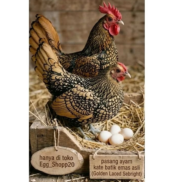 Telur Tetas Ayam Kate Batik Kanada/Telur Ayam Hias Batik Kanada Siap tetas Egg_shopp20