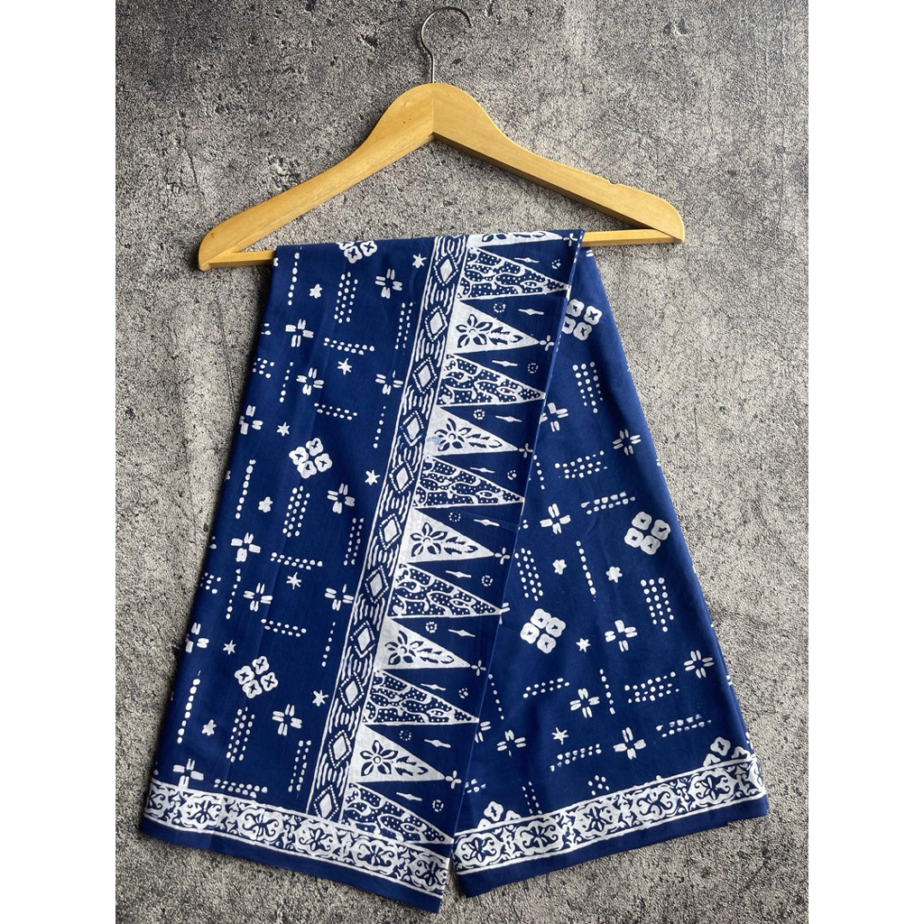 Sarung santri putri sarung mbak santri Navy series katun prima batik cap tebal halus tidak nerawang 