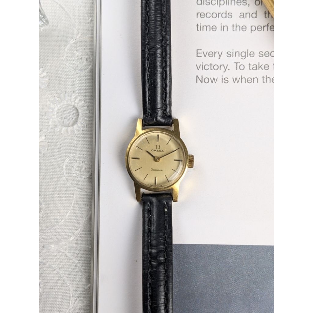 Jam Tangan Wanita Omega Geneve Vintage Manual Winding, Fashion Ladies Watch