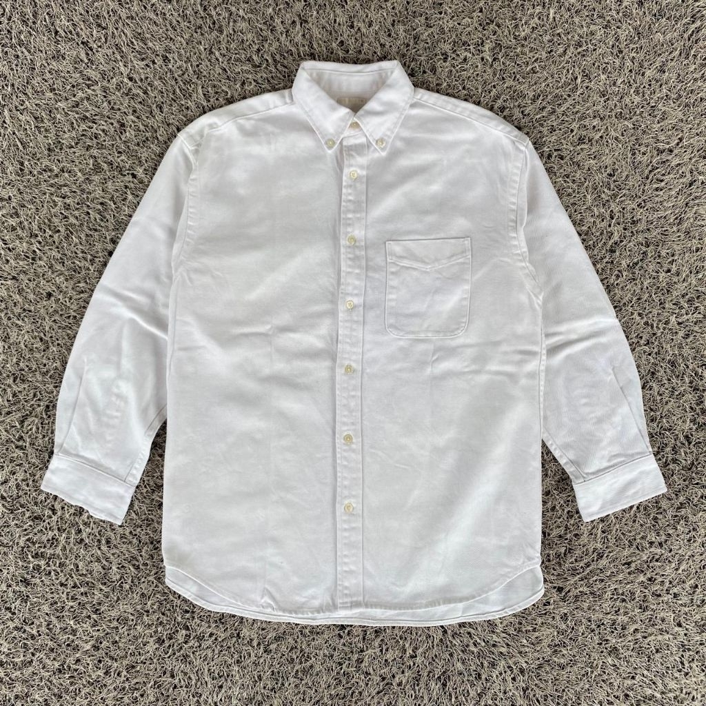 kemeja outer global uniqlo putih gu denim shirt white kemeja denim GU kemeja pria