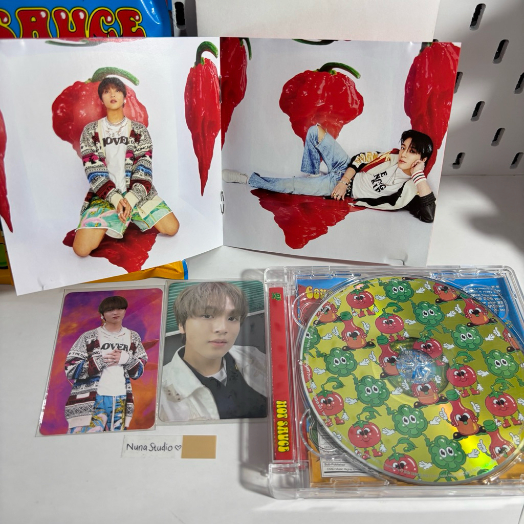 ALBUM HOT SAUCE JEWEL CASE COVER HAECHAN PHOTOCARD HAECHAN SET NCT DREAM OFFICIAL