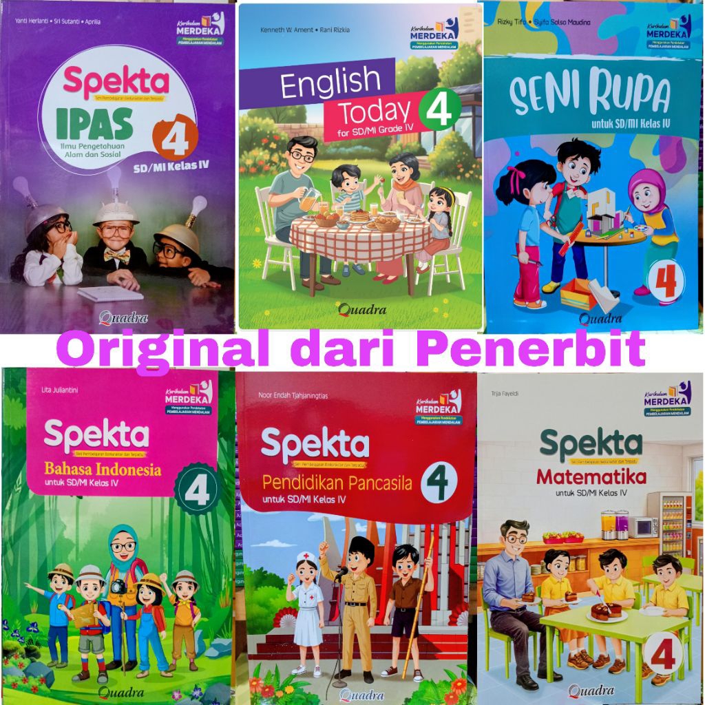 Spekta Pendidikan Pancasila Informatika PJOK IPAS Matematika English Today Bahasa Indonesia Pendidik