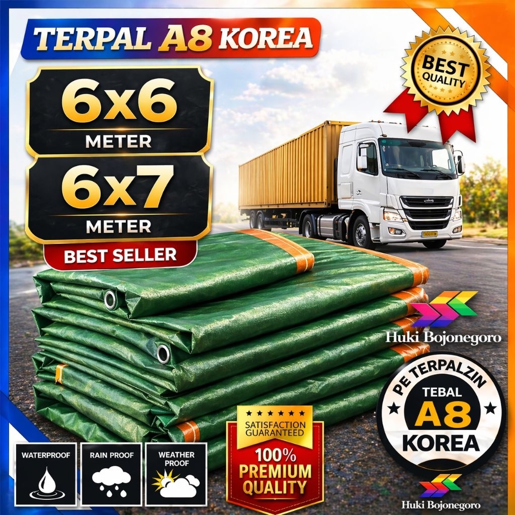 Terpal plastik Korea terpal lembaran army gold A8 terpal tenda terpal truk terpal waterproof terpal 