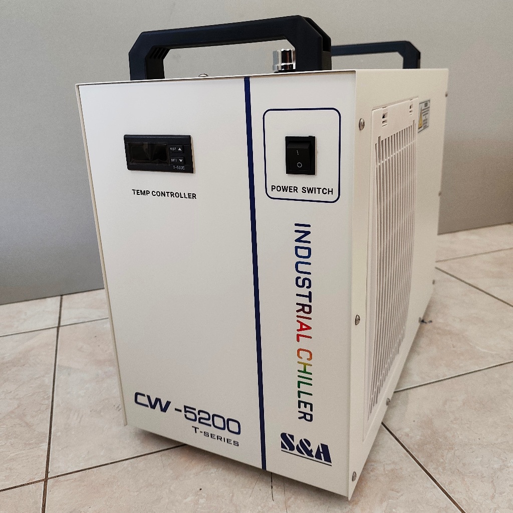 Chiller CW5200 Merk S&A, 2 inlet 2 outlet, industrial chiller Machine