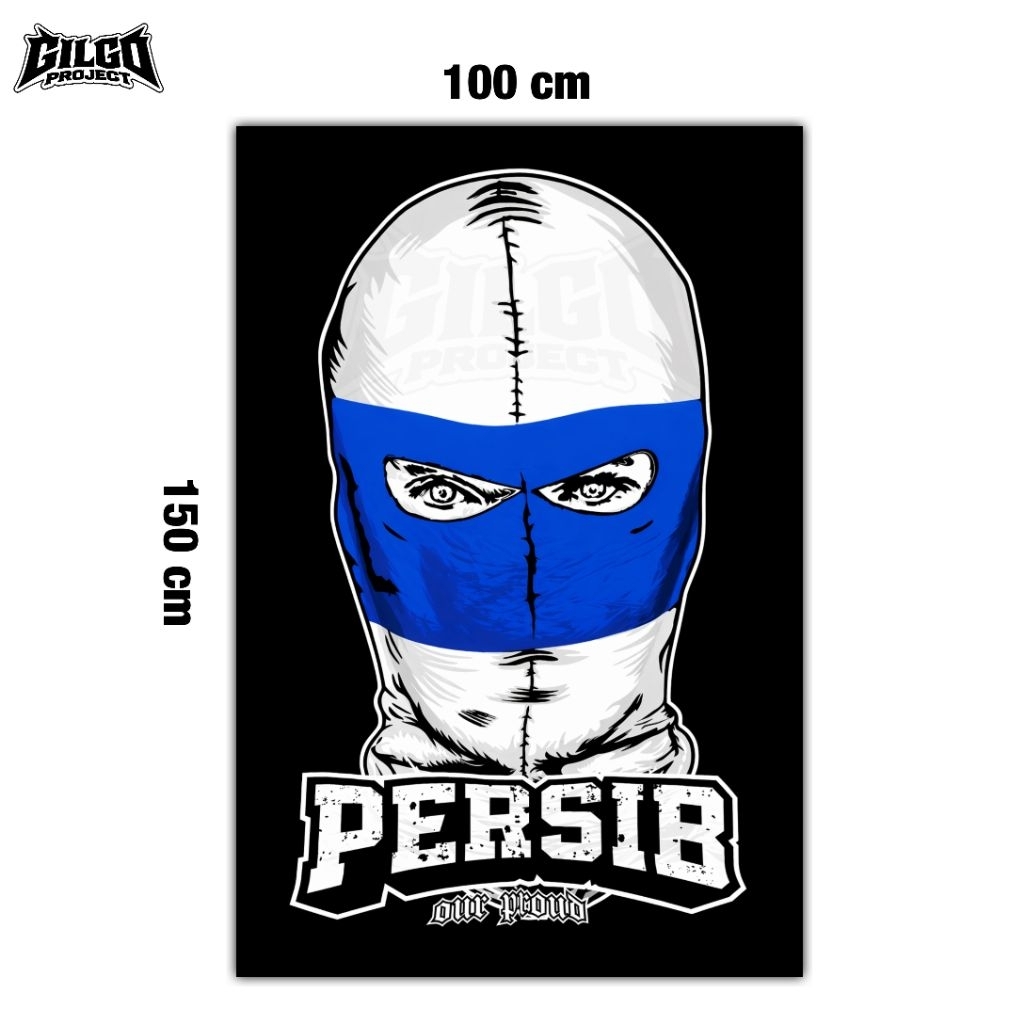 BENDERA PERSIB BANDUNG | MINI FLAG BOBOTOH PERSIB | BENDERA VIKING PERSIB CLUB