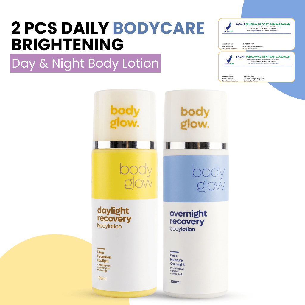[BUNDLING 2 PCS] Lotion Super Dosting Lotion Siang + Malam Botol Body Glow Dosting