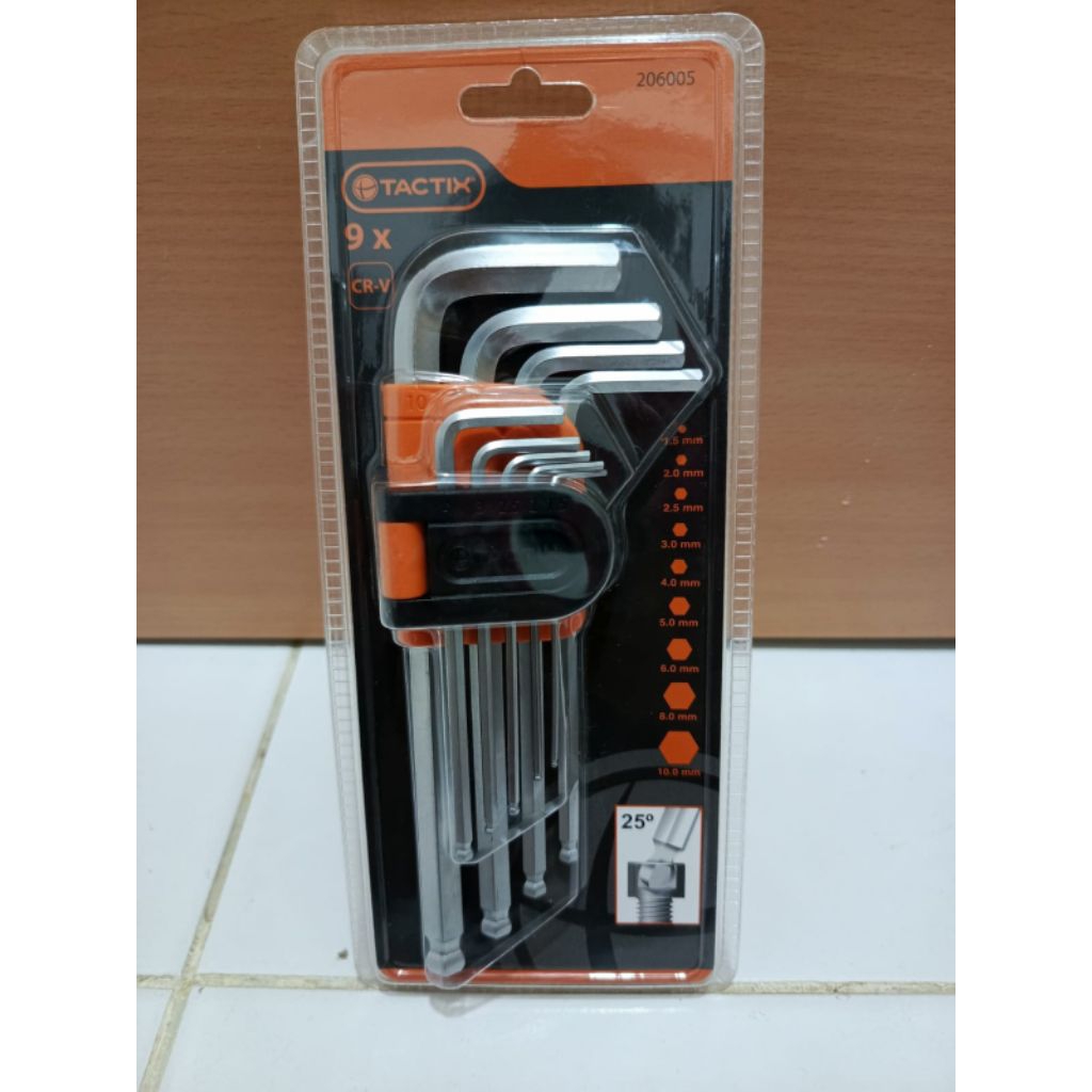 TACTIX Kunci L Hexagonal isi 9pcs