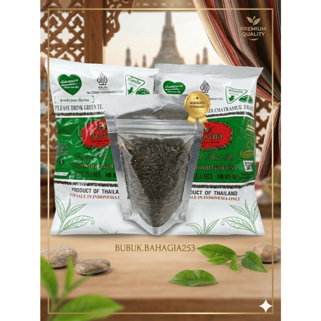 Thai Greentea CHATRAMUE / Teh Hijau Original Thailand Repack EXP BARU- 50Gram READY STOK 