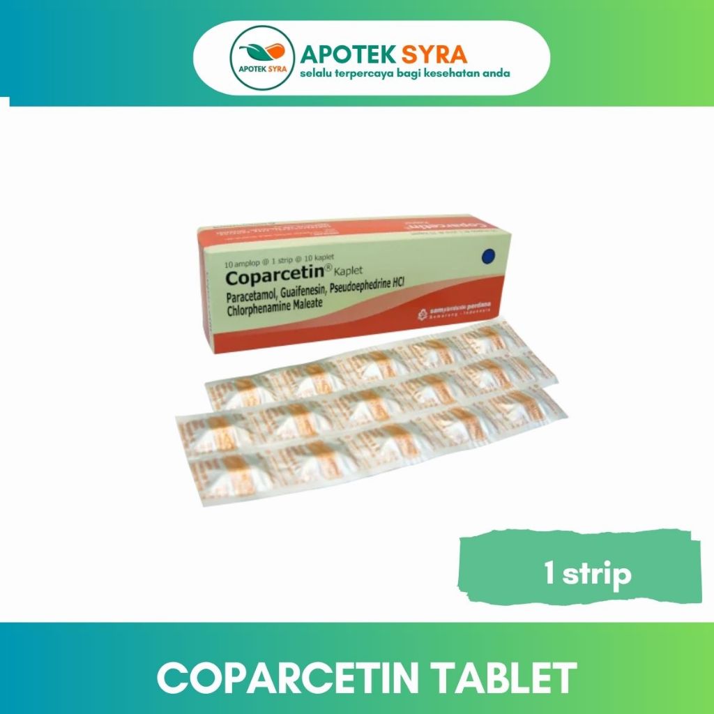 Coparcetin tablet 1 strip, 10 tablet | obat flu dan batuk