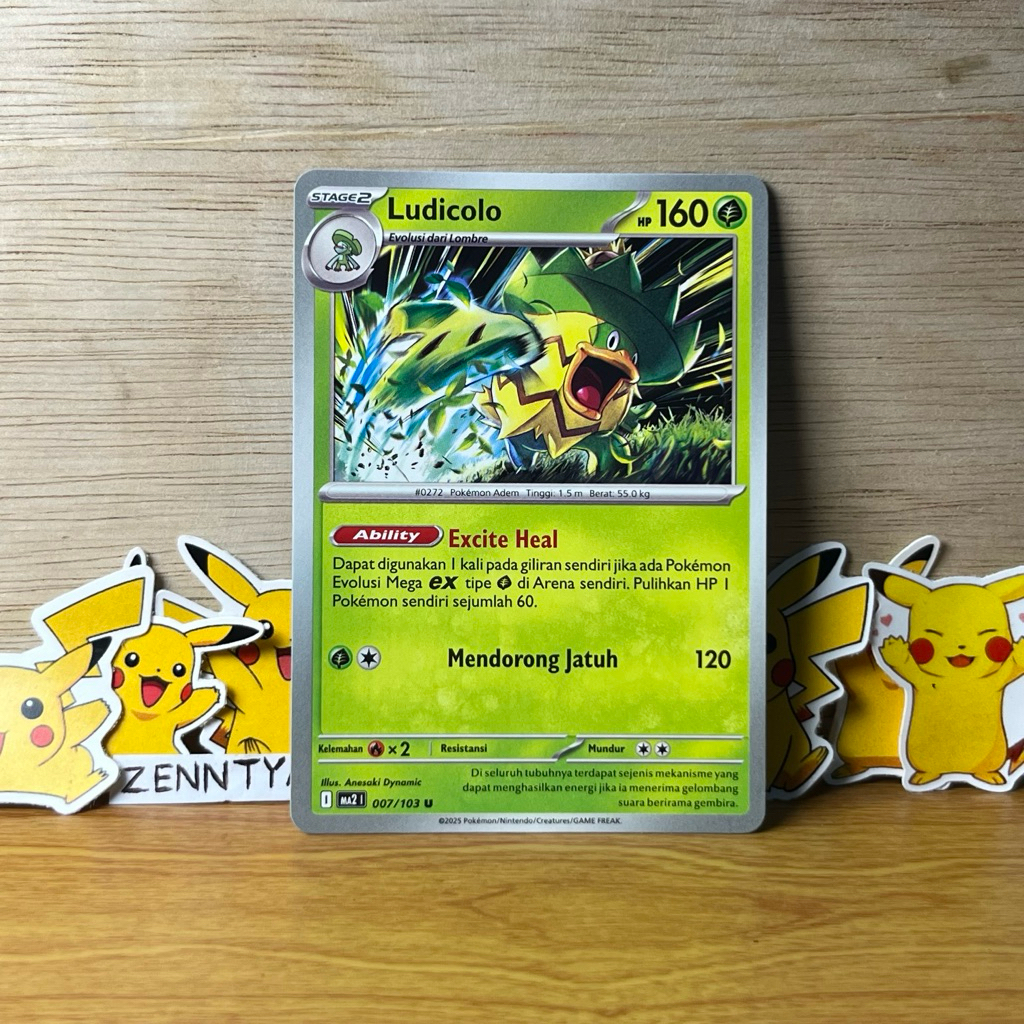Ludicolo Ma2 007/103 U, Kartu Pokemon TCG Indonesia