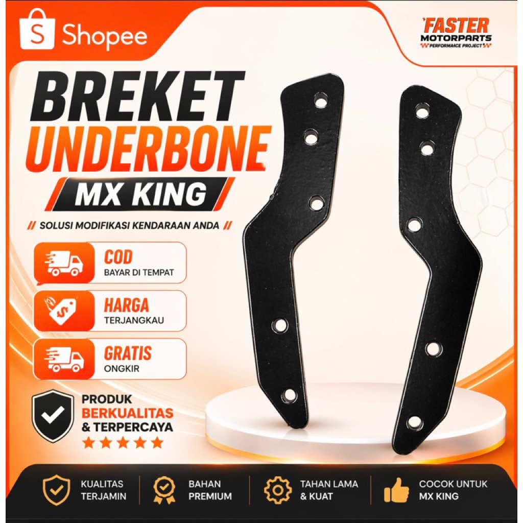 Breket Pangkon Underbone PNP Jupiter MX New 135 Old King 150 Tebal 8 mm Dudukan Underbone Footstep J