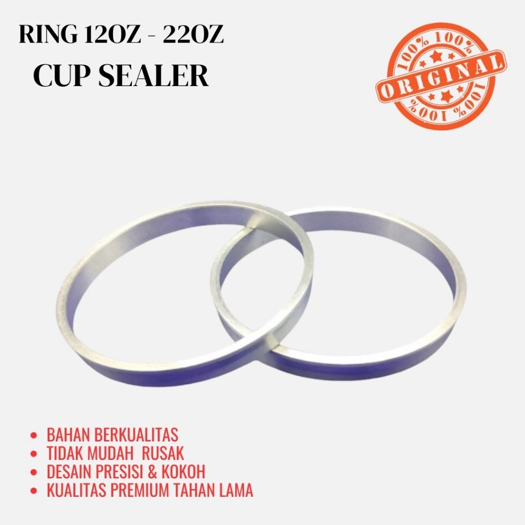 Sparepart cup sealer original ring 12 oz - 22 oz untuk semua merk