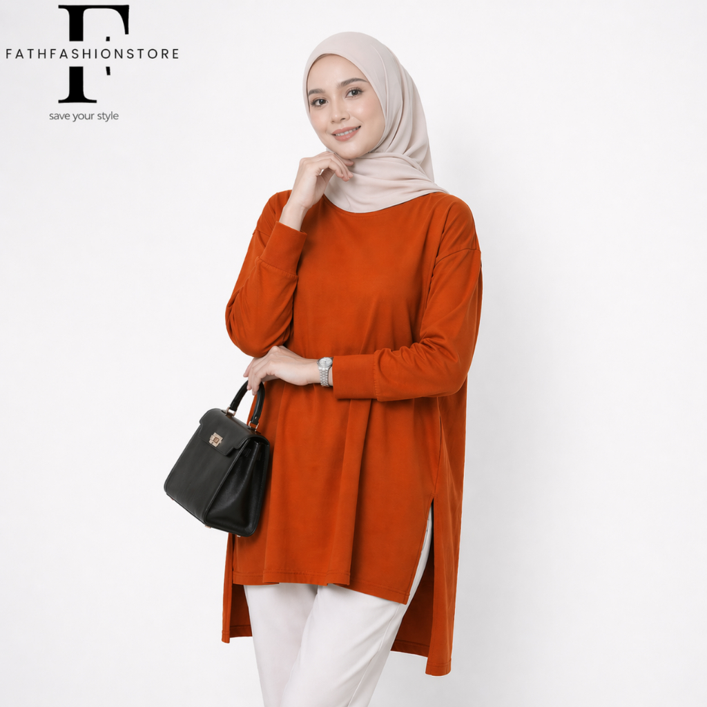 Kaos Tunik Wanita Baju Atasan Oversize Terbaru Kekinian Kaos Polos Big Size Jumbo ld 130