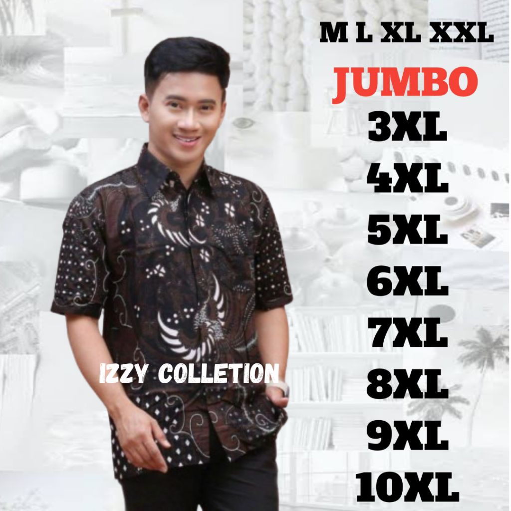 grosir kemeja batik pria|baju batik pria jumbo lengan pendek big size