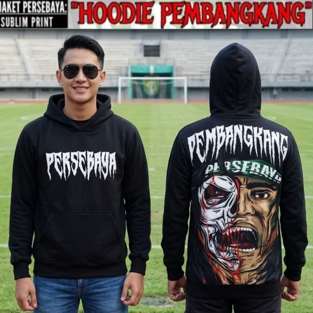 Jaket Hoodie Persebaya Pembangkang Bonek Wani Green force Anak Remaja Dewasa