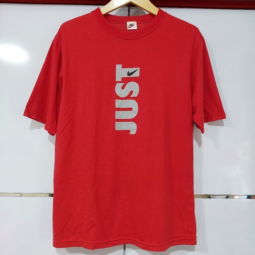 Kaos Oblong Pria / Atasan Laki-laki Preloved Merah N1ke