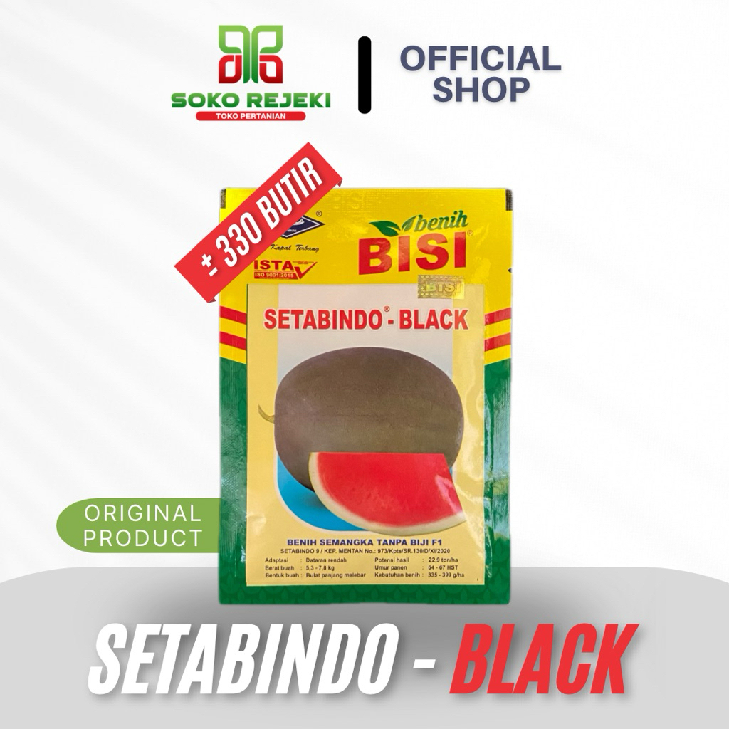 Benih Semangka Setabindo - Black Cap BISI Original isi 330