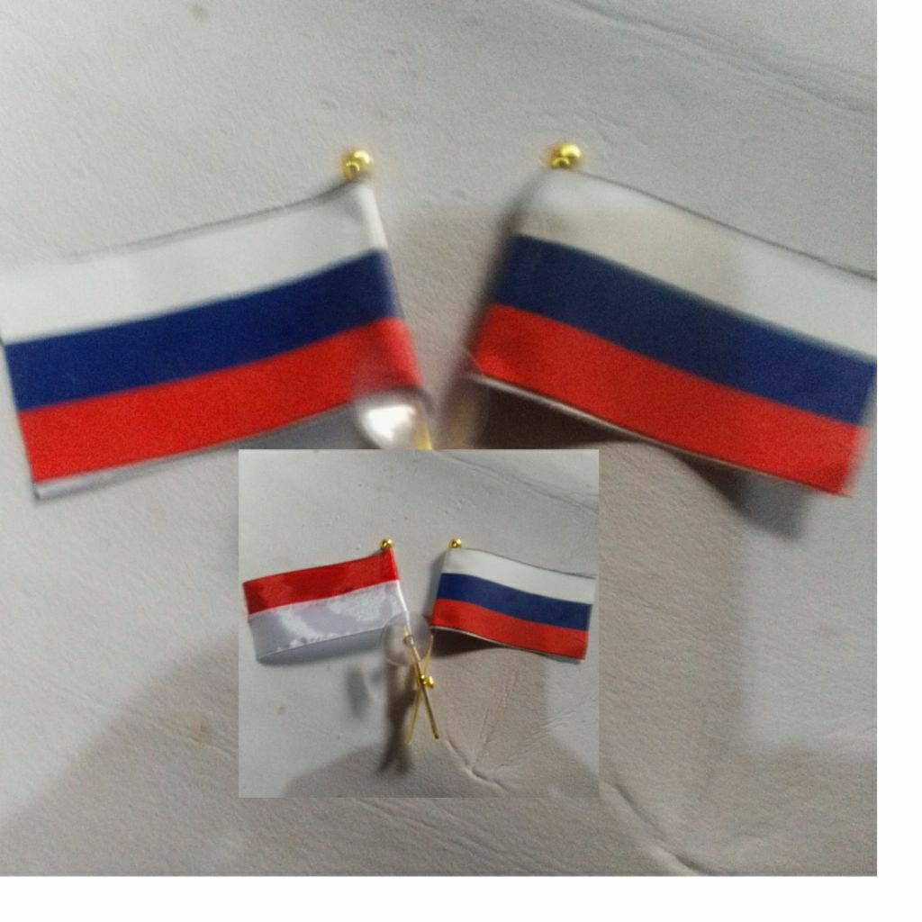 bendera silang tempel kaca Rusia indonesia