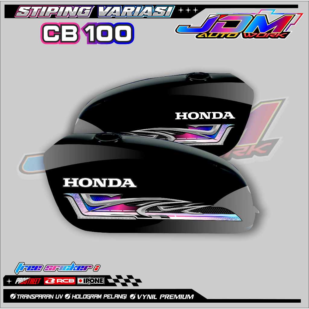 STRIPING VARIASI HONDA CB 100 / STICKER LIST VARIASI MOTOR CB 100