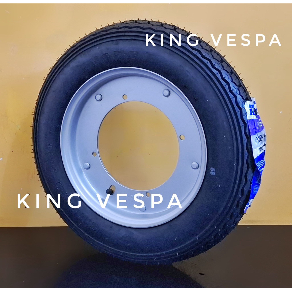 paket ban velg BANCI vespa klasik ban luar dalam IRC velg EAL banci ring 10 vespa super ps strada R1