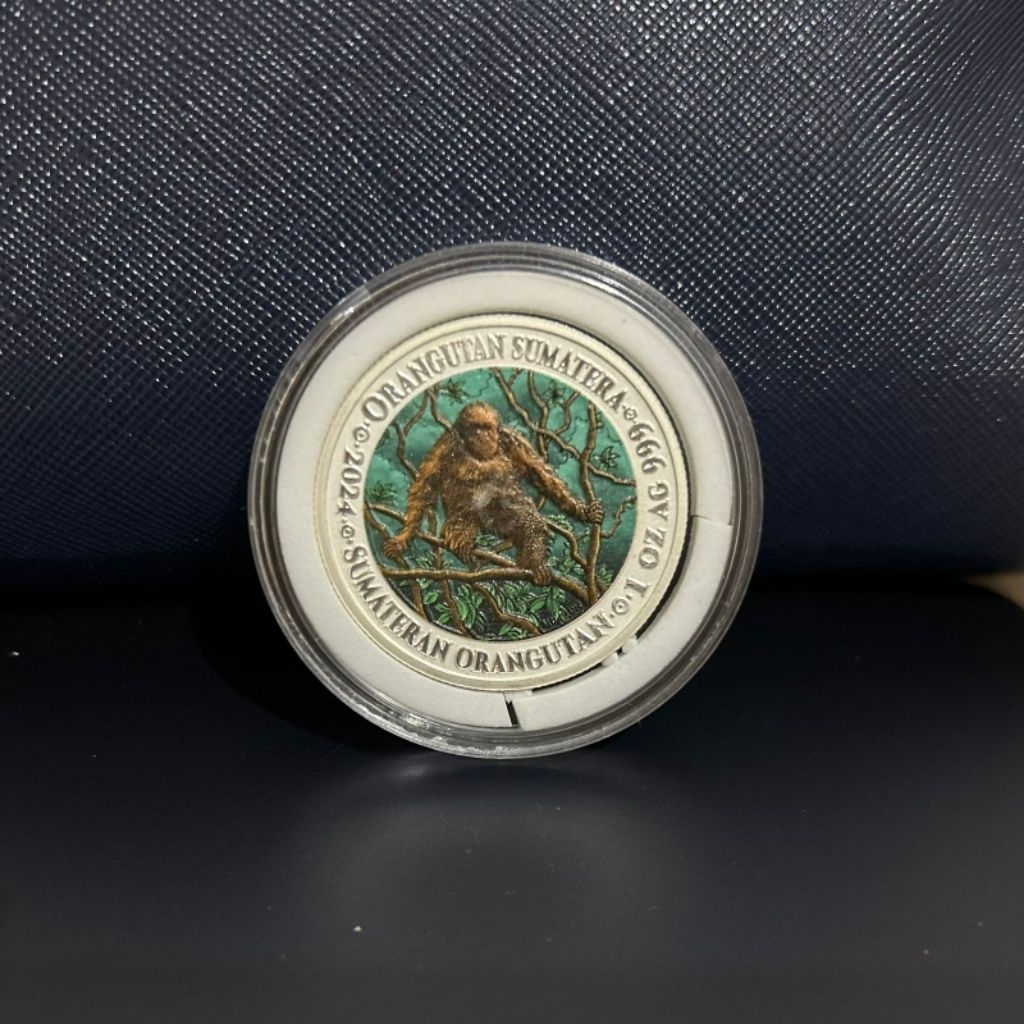 Koin Perak 1 oz OrangUtan Sumatera 999
