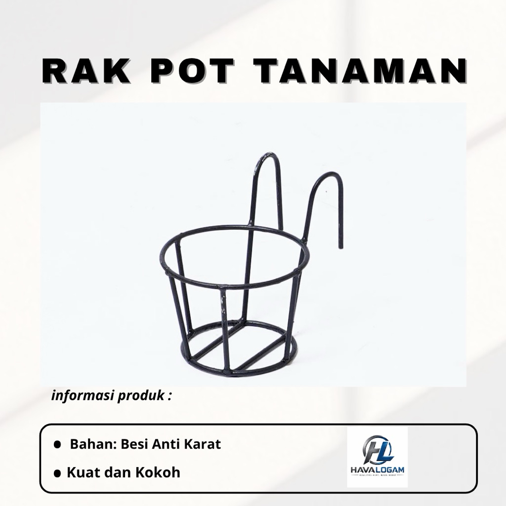 Rak Bunga Besi - Rak Pot Tanaman Gantung Minimalis