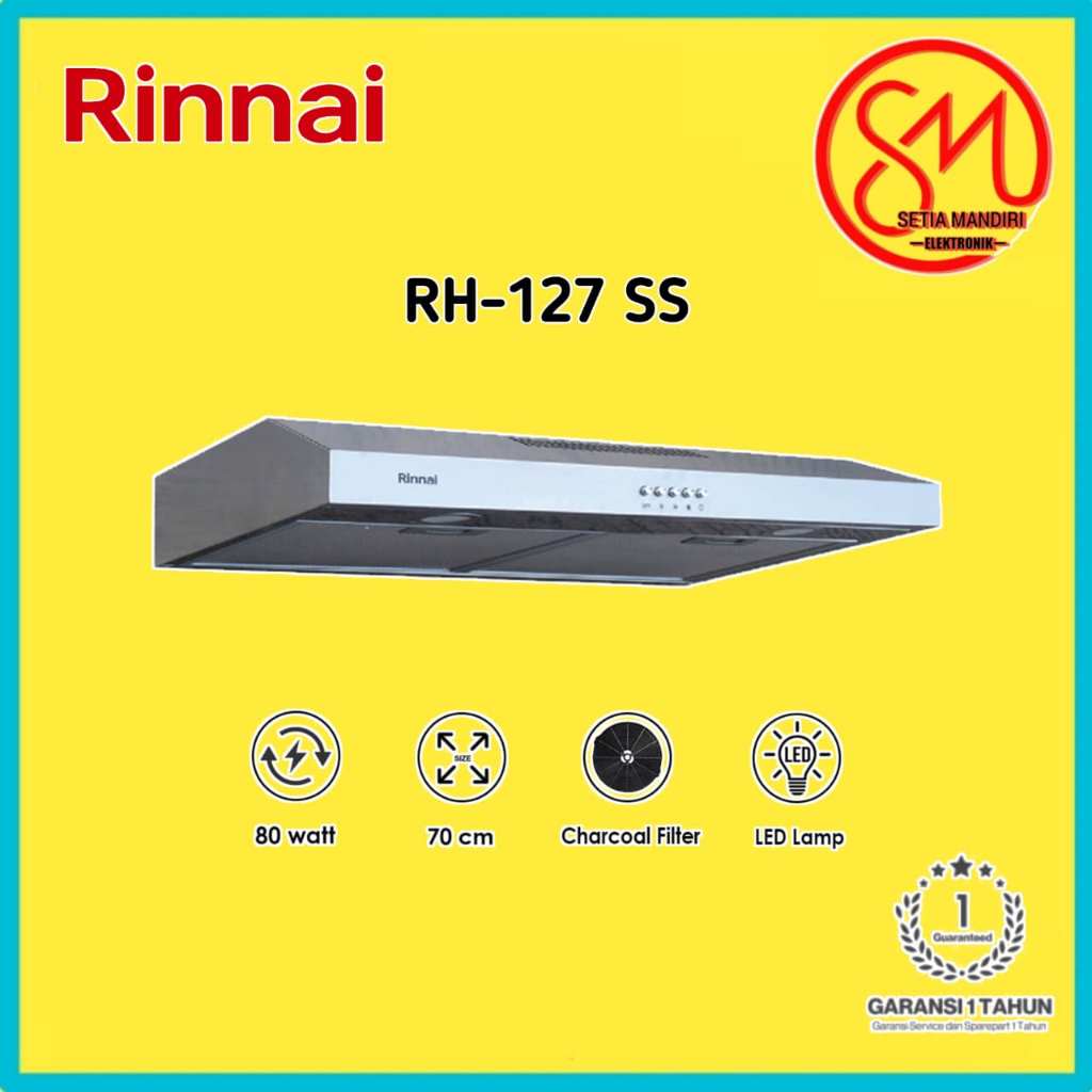 [KARGO] RINNAI RH-127SS Cooker Hood RH127SS Penghisap Asap 127 SS Rinai 70cm