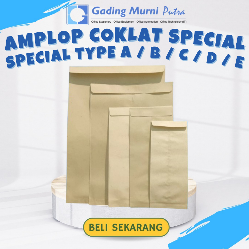 [100 LEMBAR] AMPLOP COKLAT SAMSON SPECIAL TYPE A B C D E UKURAN FOLIO F4 A4 TANPA PEREKAT POLOS COKL