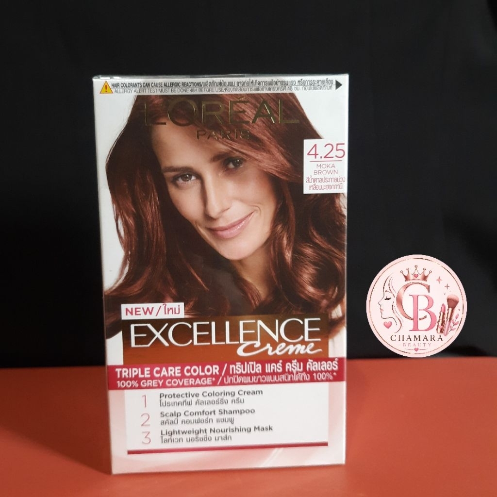 L'Oreal Paris Excellence Crme 4.25 - Moka Brown,Semir Loreal,Hair Color Loreal,Loreal Hair Color