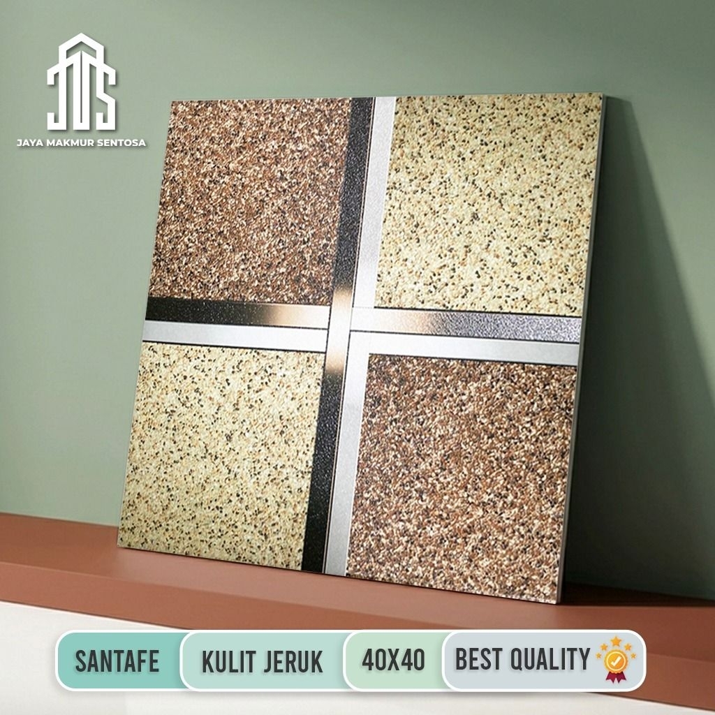 Keramik Lantai Kasar Anti Slip 40x40 Santafe Coklat