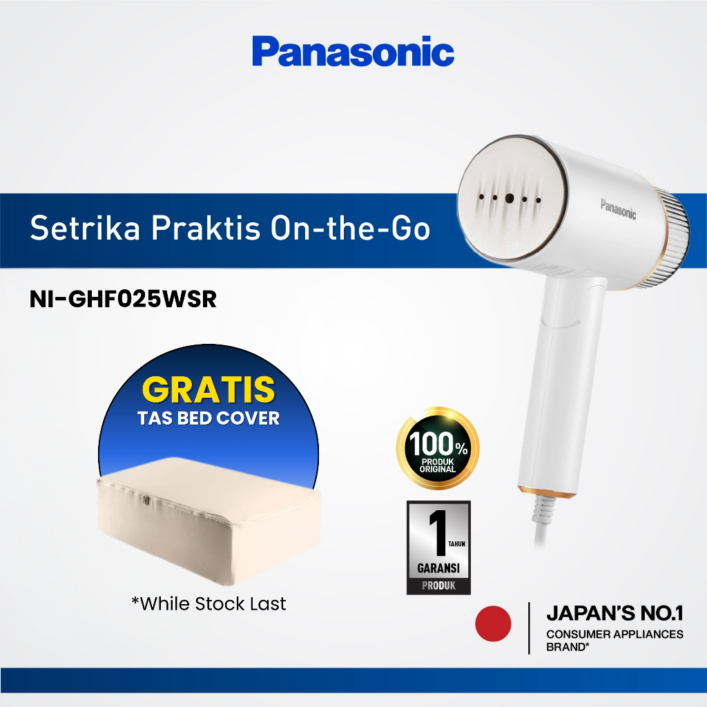 Panasonic NI-GHF025WSR Setrika Uap Portable Putih 120ml