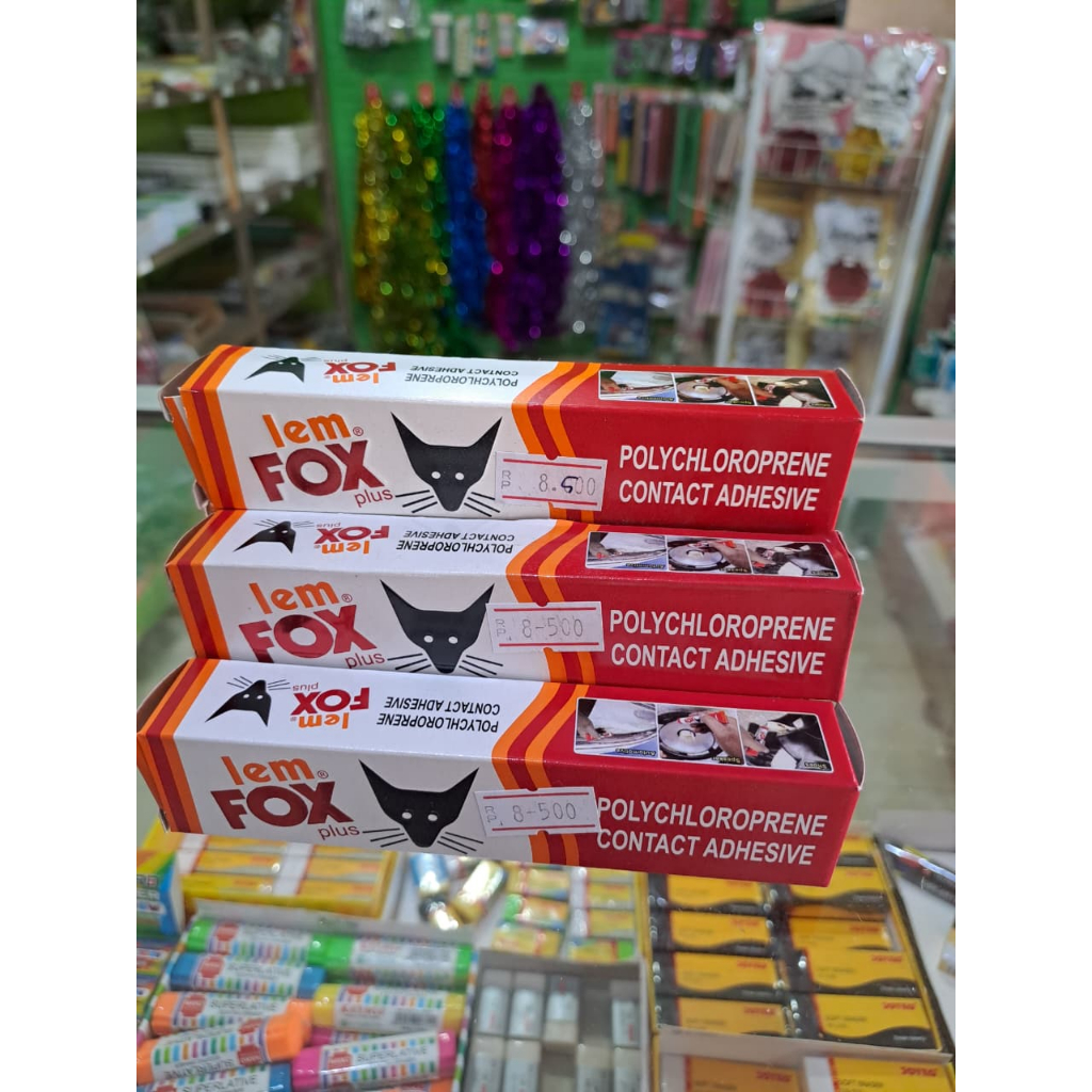 Lem Fox plus kemasan 20gr untuk Lem kulit sintetis , plastik , karet , HPL porcelain , kayu