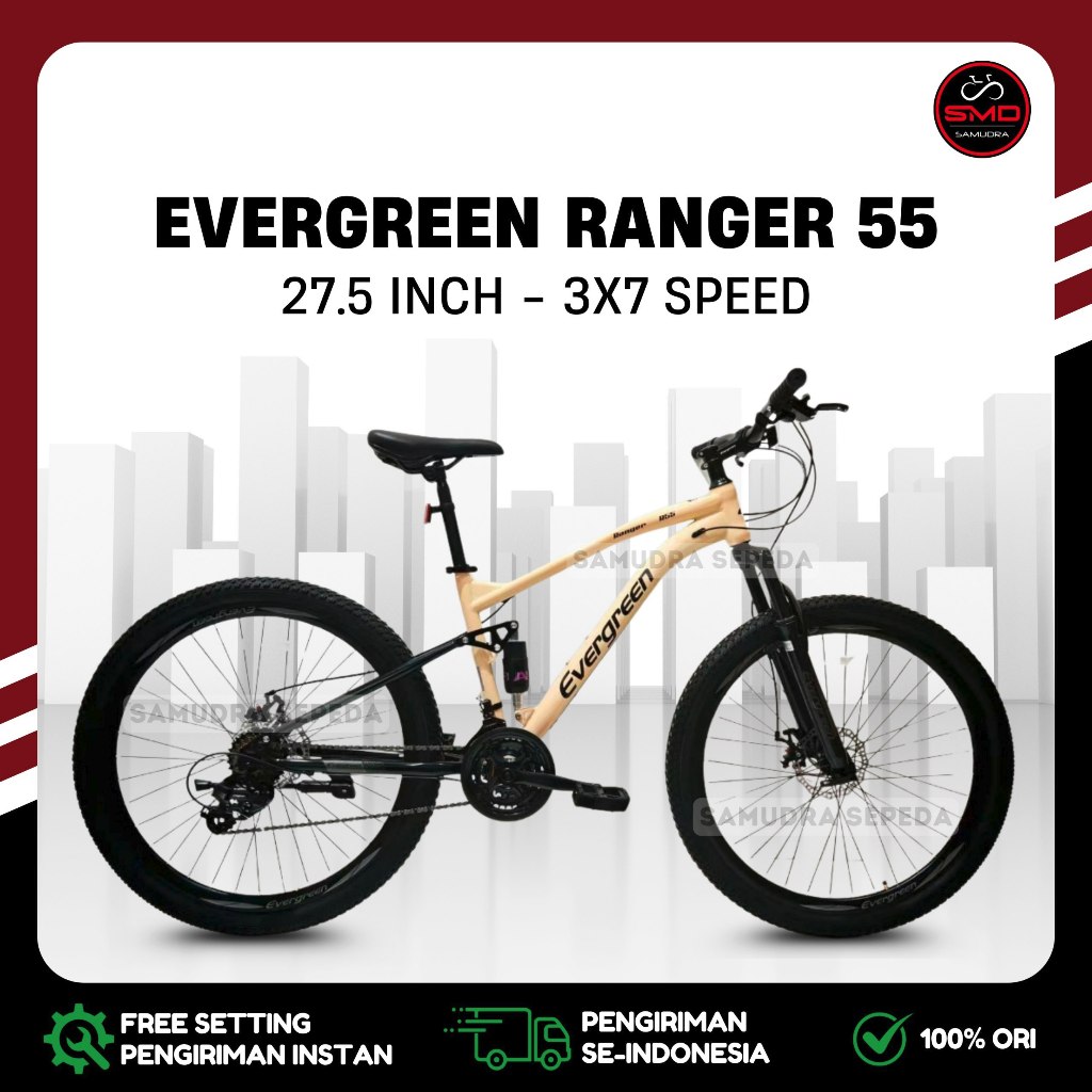 Sepeda Gunung MTB 26 BNB Merk Prime 3x8 Speed // MTB 26 Mortein MN 181 7x3 Speed // MTB 27'5 Evergre