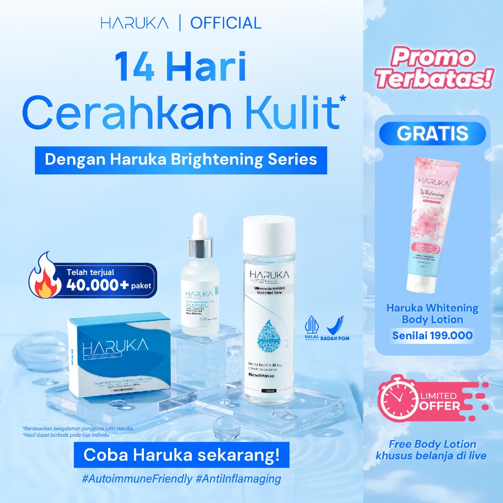 Paket Brightening Skin Care Pemutih Haruka - Seputih Haruka