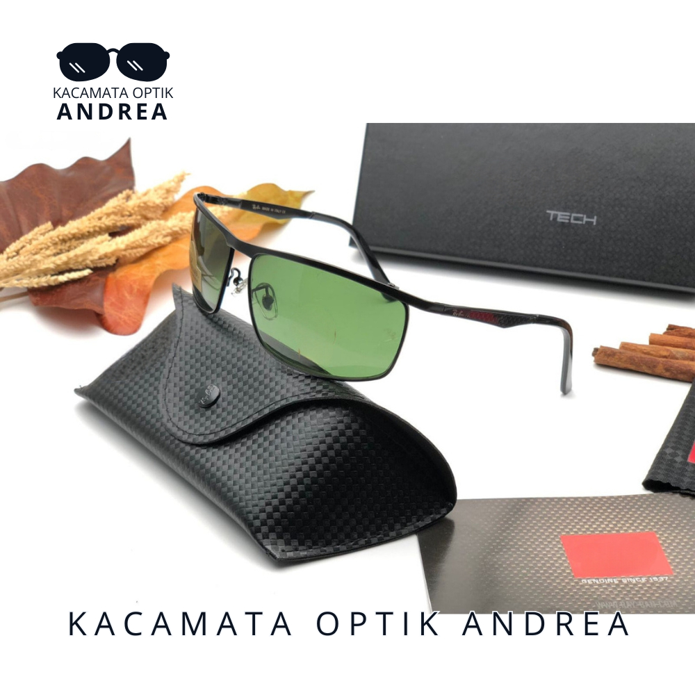 KACAMATA HITAM STYLISH RB 3462 UNTUK BERKENDARA SIANG MALAM KACAMATA HITAM ELEGAN UV PROTECTION DAN 