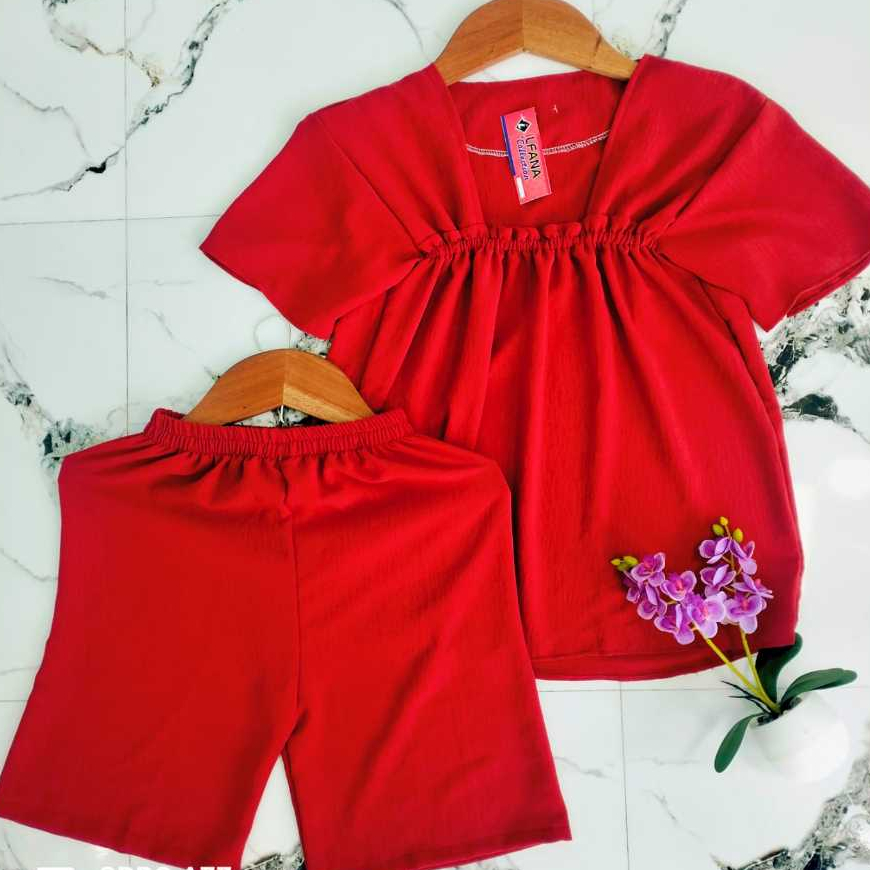 One Set Fuji Lengan Pendek&Celana Pendek Crinkle Airflow premium