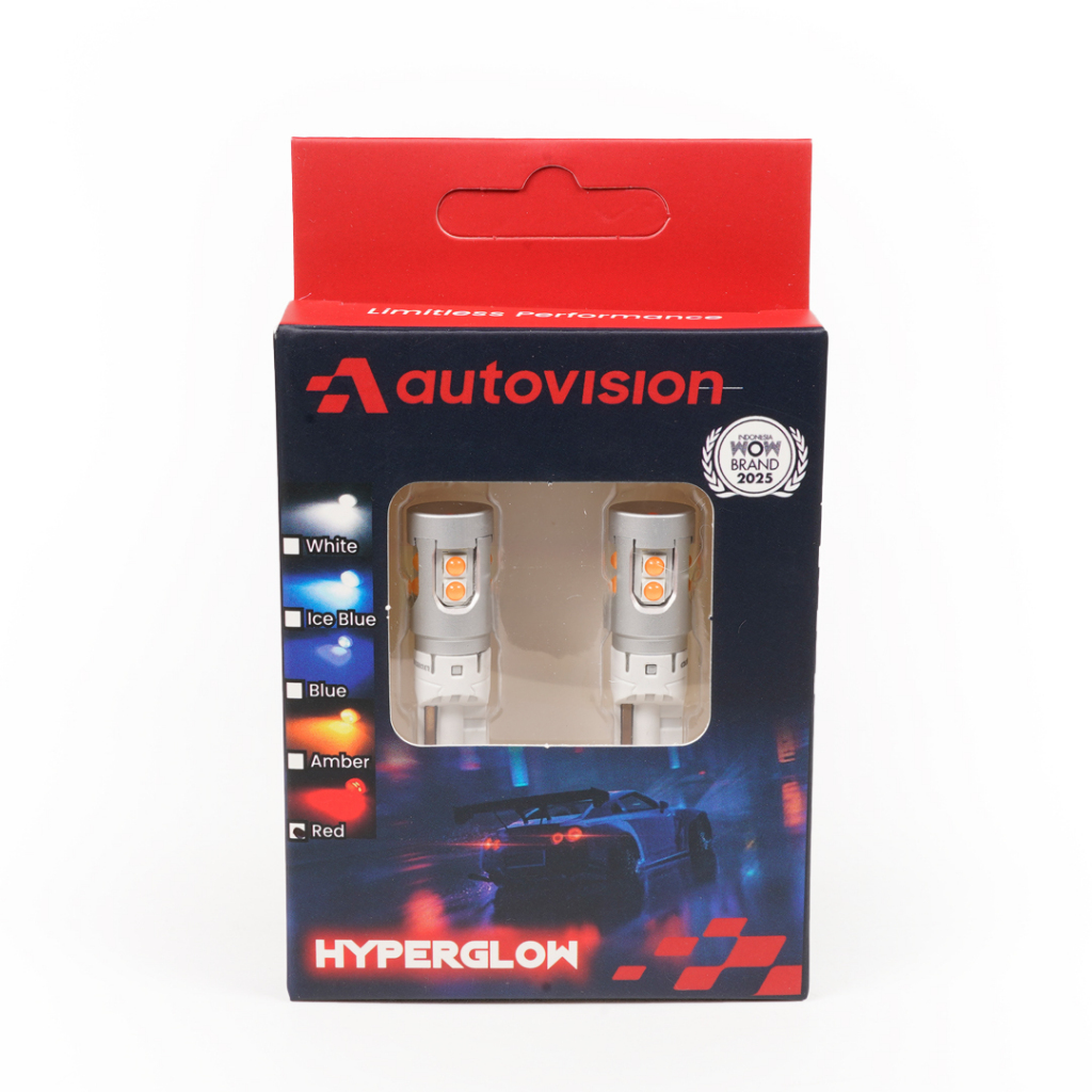 Lampu LED T10 Autovision Bohlam T10 LED Canbus Amber Lampu Senja