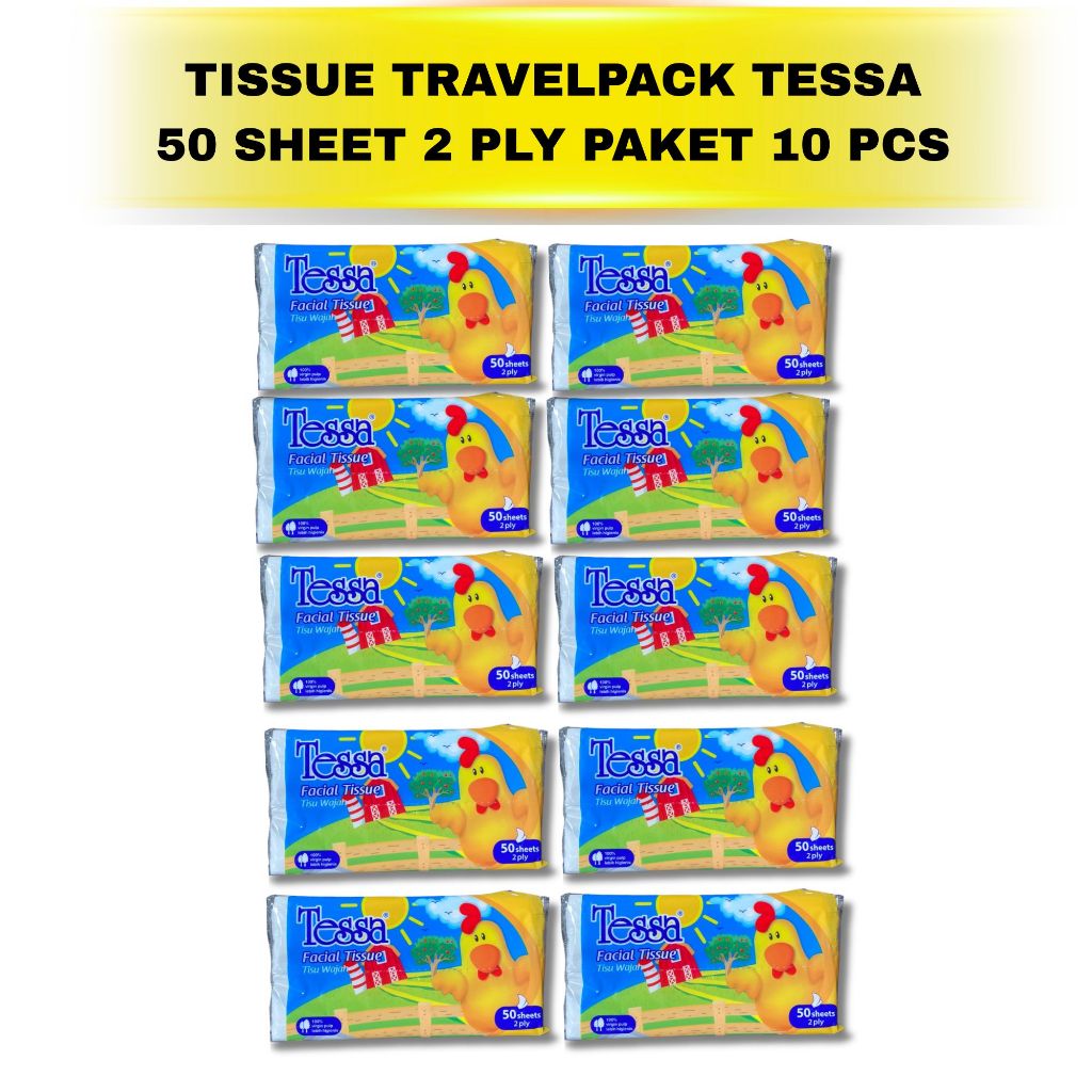 TISU TRAVELPACK TESSA 50 SHEET PAKET 10 PCS