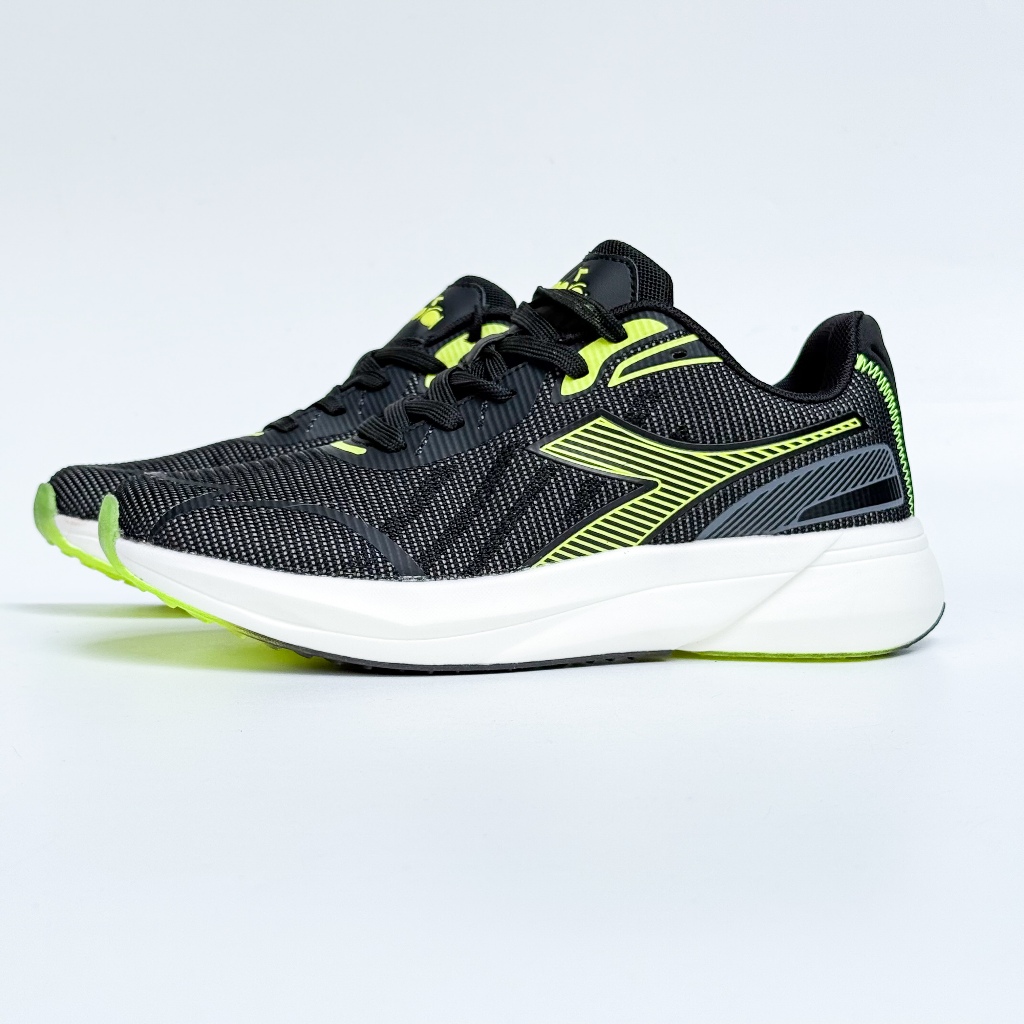 Diadora Mercede Original Black Hitam Sepatu Olahraga Lari Running Pria