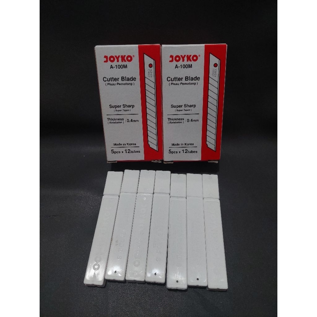 (PER 1PACK/12TUBE) ISI CUTTER PISAU JOYKO A-100 KECIL/BISA UNTUK CUTTER JENIS KENKO,DLL