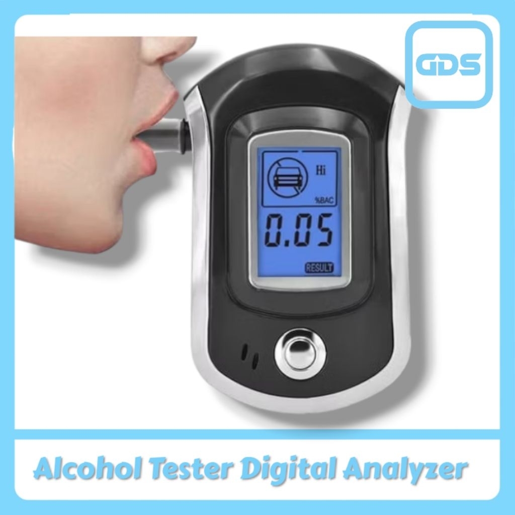 Alkohol Tester Digital Analyzer  Alat Ukur Kadar Alkohol Dalam Tubuh AT6000
